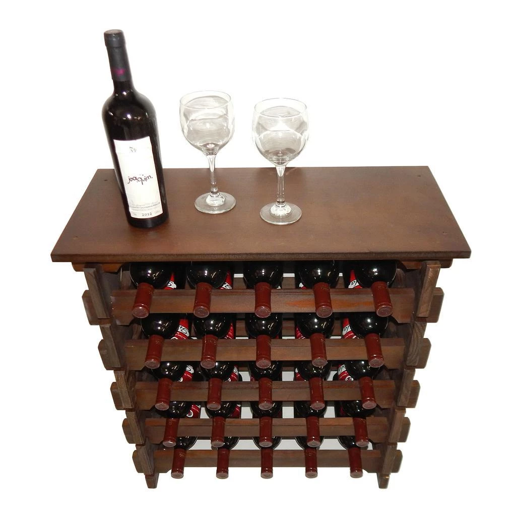 adega-vinho-madeira-25-garrafas Como Montar uma Adega de Vinhos em Casa: Ideias de Decoração com Diferentes Estilos de Porta-Vinhos