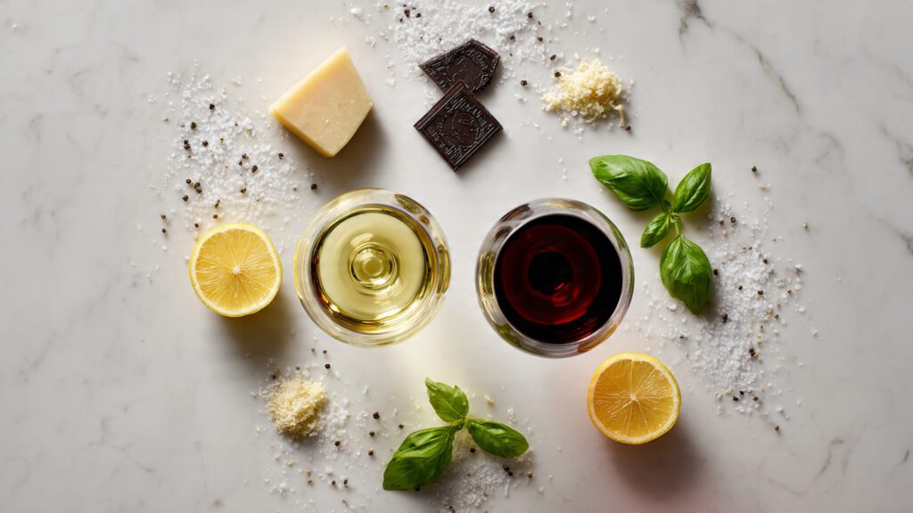 elementos-harmonizacao-vinhos-comida-1024x576 Guia Definitivo de Harmonização de Vinhos: Regras de Ouro para Pratos e Ocasiões