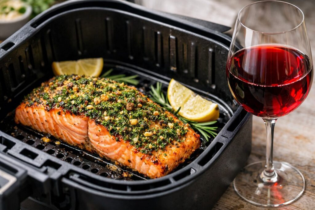 salmao-air-fryer-pinot-noir-harmonizacao-1024x683 Vinho com Air Fryer? 5 Combinações Surpreendentes para o Jantar Rápido