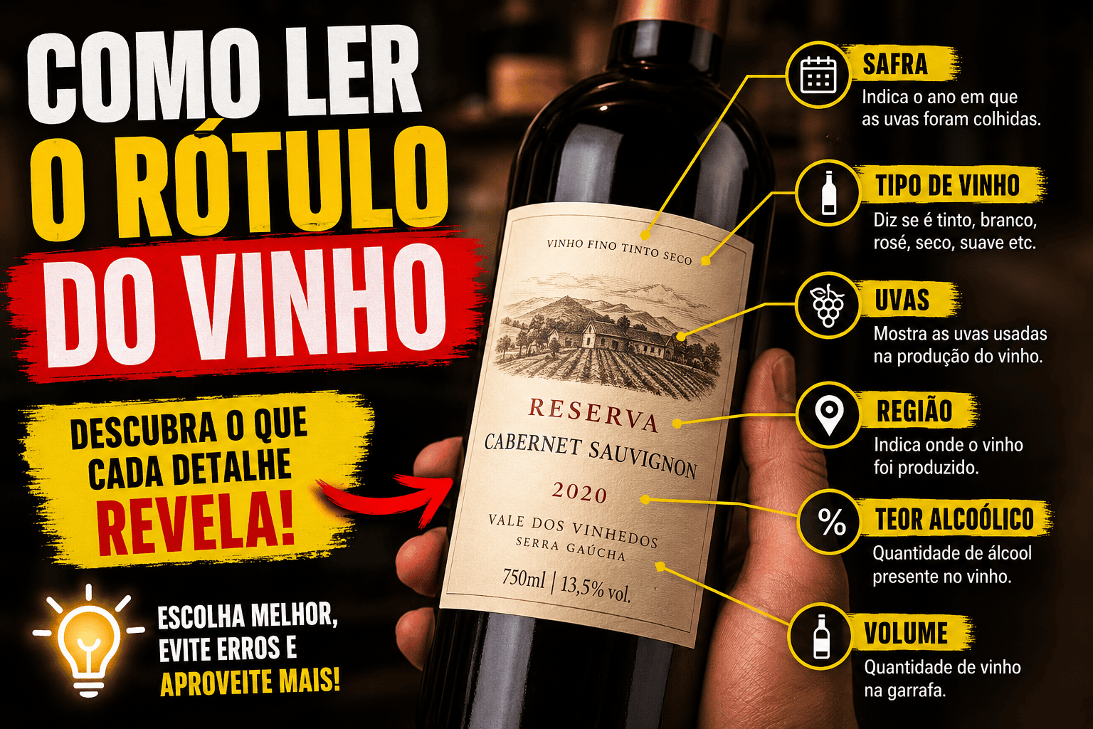 Como ler rótulos de vinhos